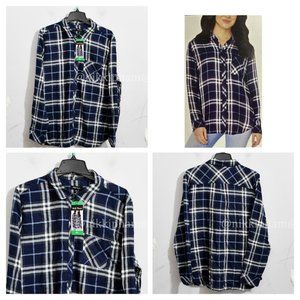 Brand new Well Worn Super Soft Cotton Blend Flannel Classic Plaid Shirt